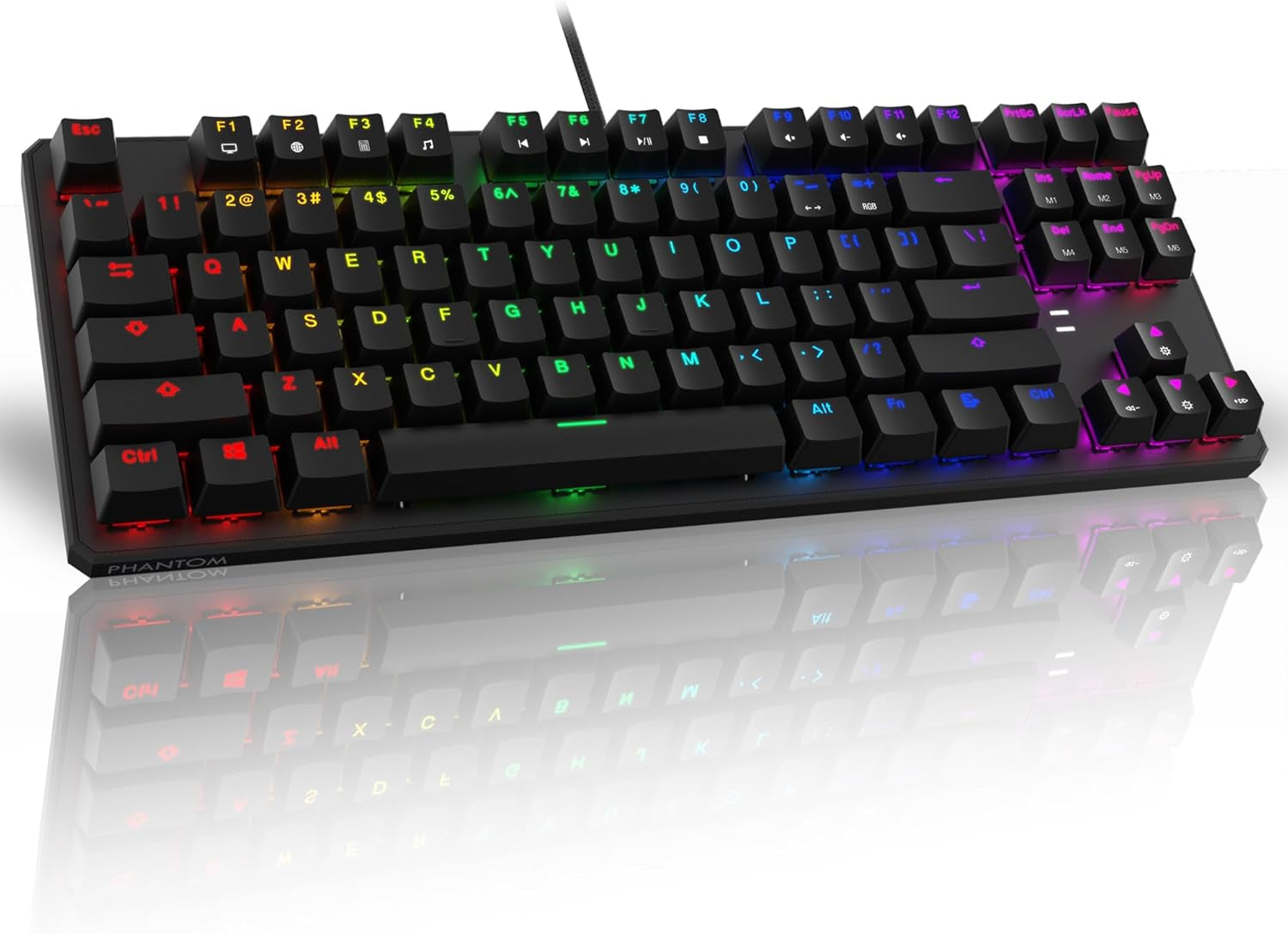 Phantom 87 Key Mechanical Keyboard, RGB Led, Outemu RED Switch