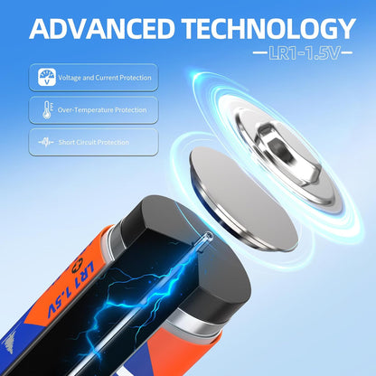 20 Counts 1.5V LR1/MN9100/E90/N Size Alkaline Batteries,Leak-Proof Batteries,High Performance and Powerful Batteries,Suitable for All Kinds of Electronic Equipment