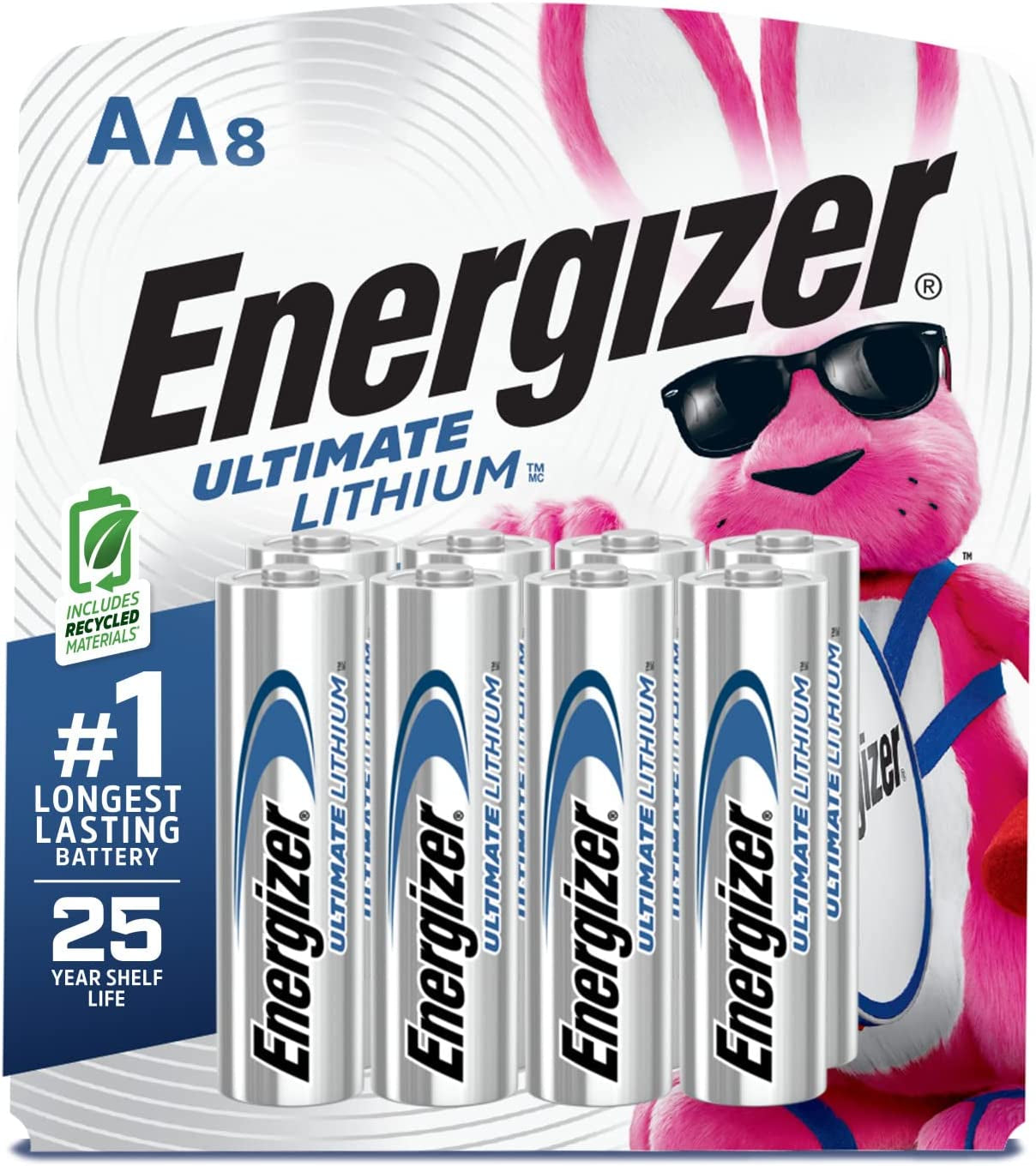 AA Lithium Batteries, World'S Longest Lasting Double a Battery, Ultimate Lithium (8 Battery Count)