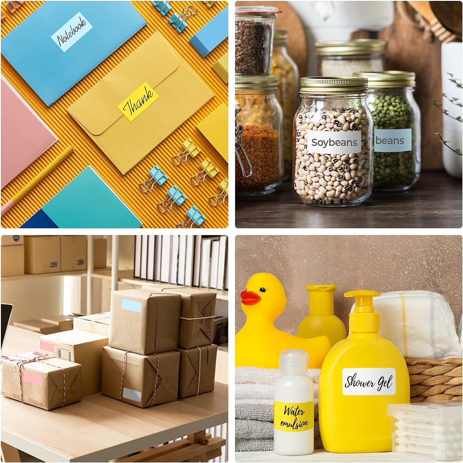 2.25"X1.25" Blue Direct Thermal Labels, Self-Adhesive Address Shipping Thermal Stickers, Square Label for Thermal Label Printer-1 Roll,1000 Labels